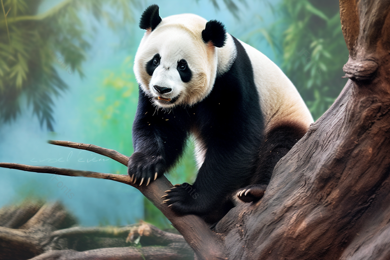 可爱的熊猫在爬树高清特写摄影图,高清,摄影图,摄影图片,图片大全,摄影图免费下载